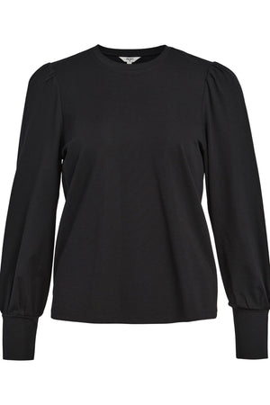 Caroline Langærmet Top - Sórtáil