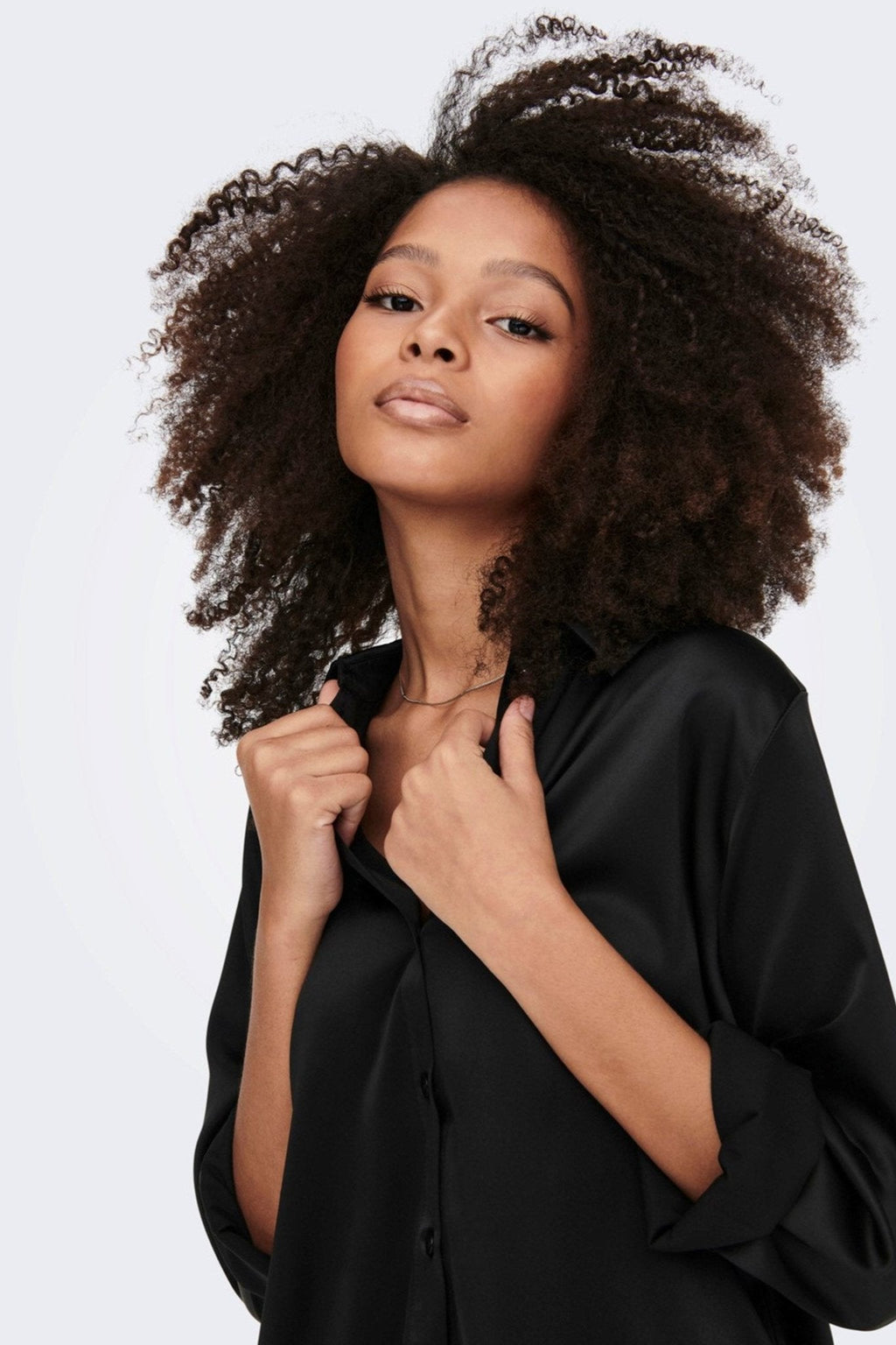 Victoria satenska haljina - crna