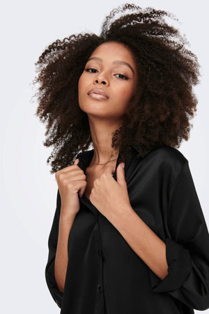 Victoria satenska haljina - crna