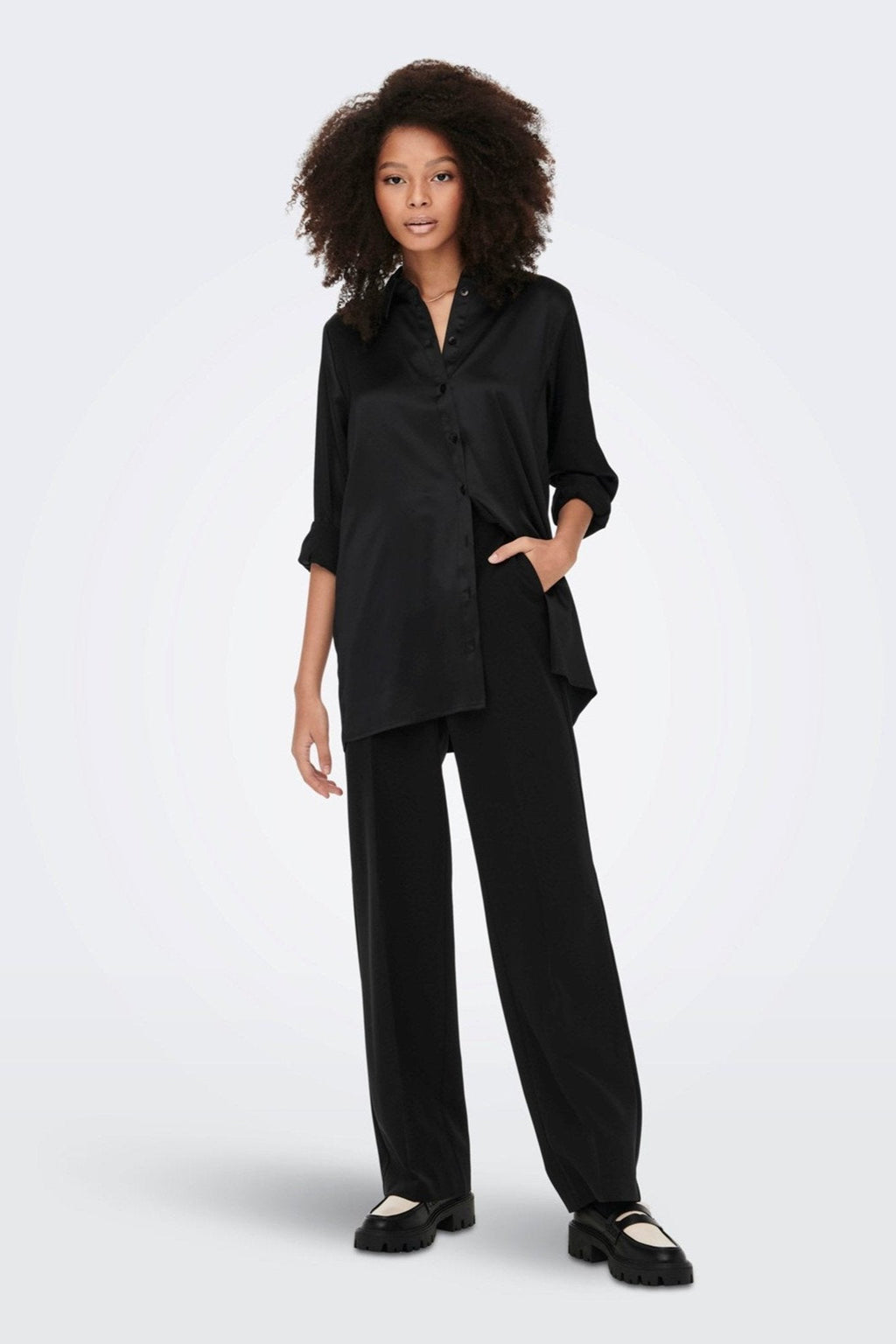 Victoria satenska haljina - crna