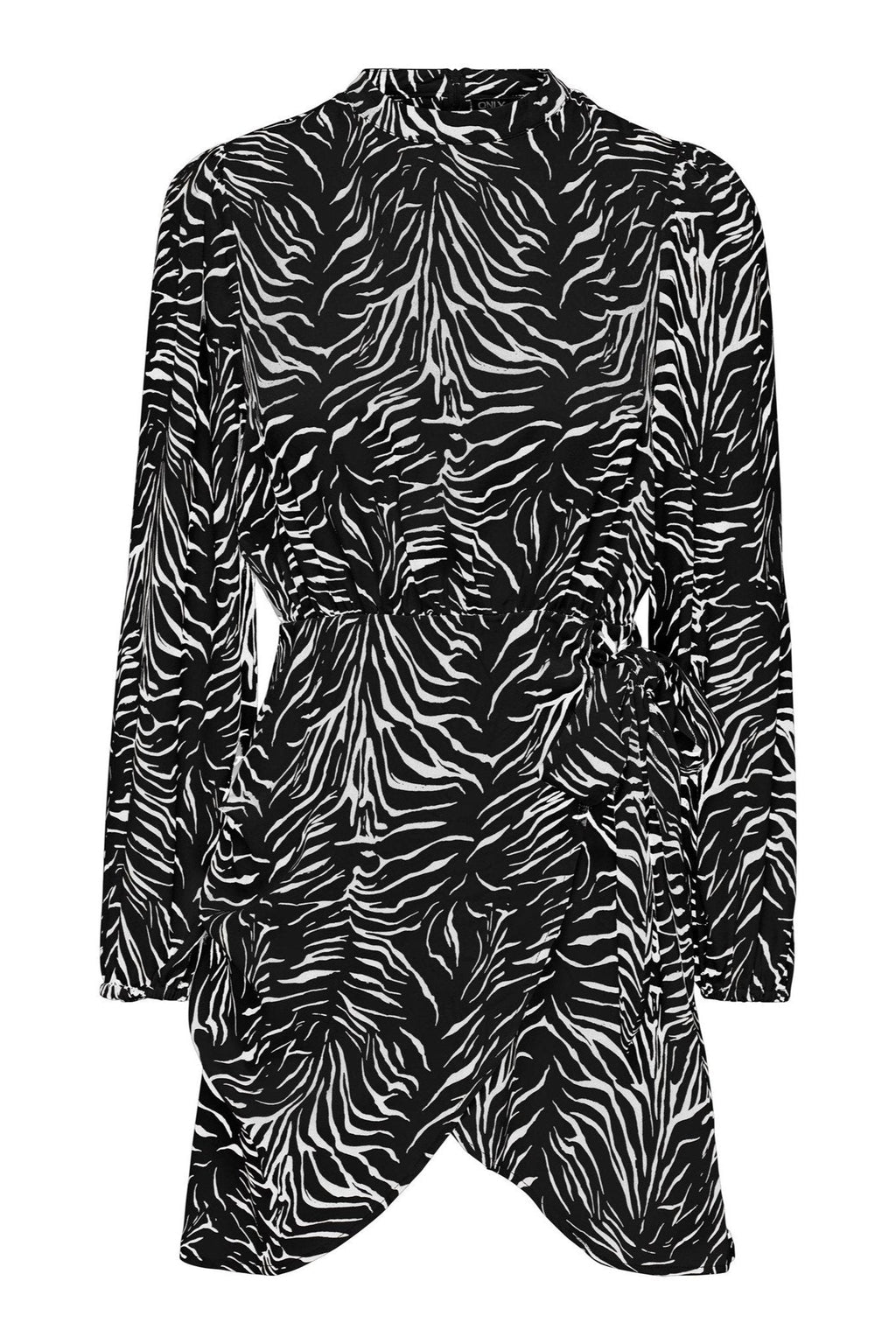 Mille Wrap Klänning - Black Vibrant Zebra