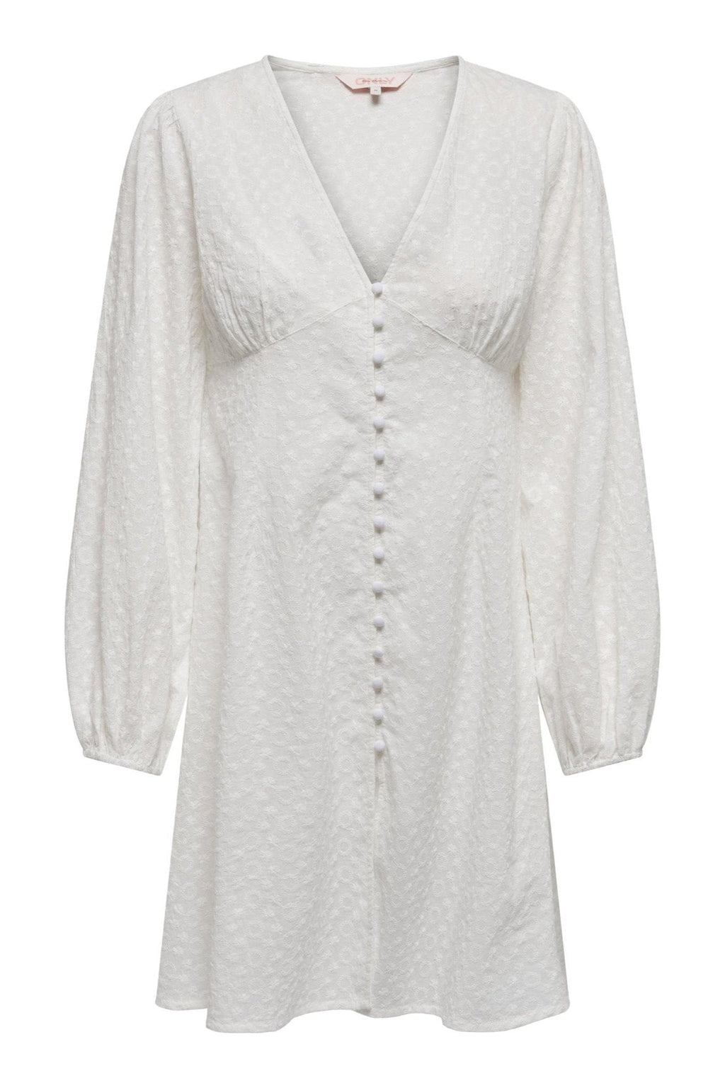 Freya V-Neck Kjole - Cloud Dancer