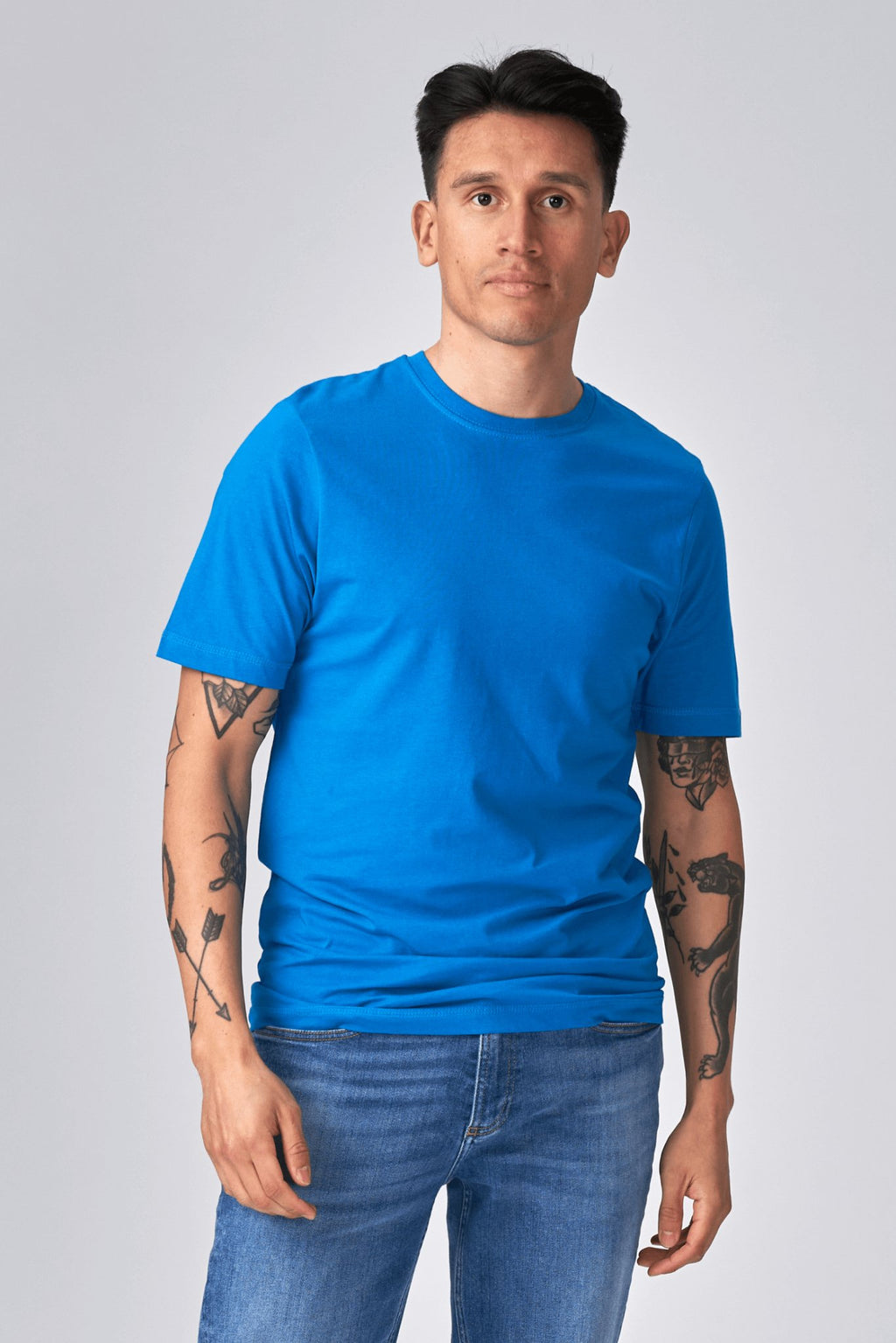 Organický Basic Tričko - tyrkysová modrá