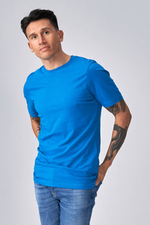 Organska osnovna majica - tirkizno plava