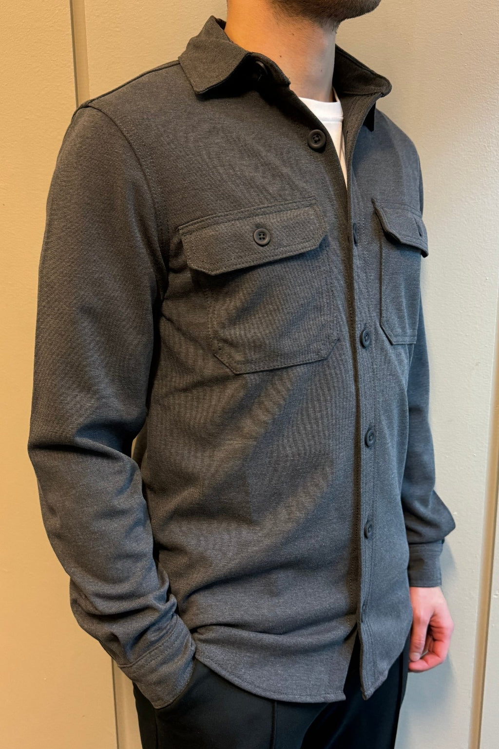 Performance Regular Overshirt - Charcoal