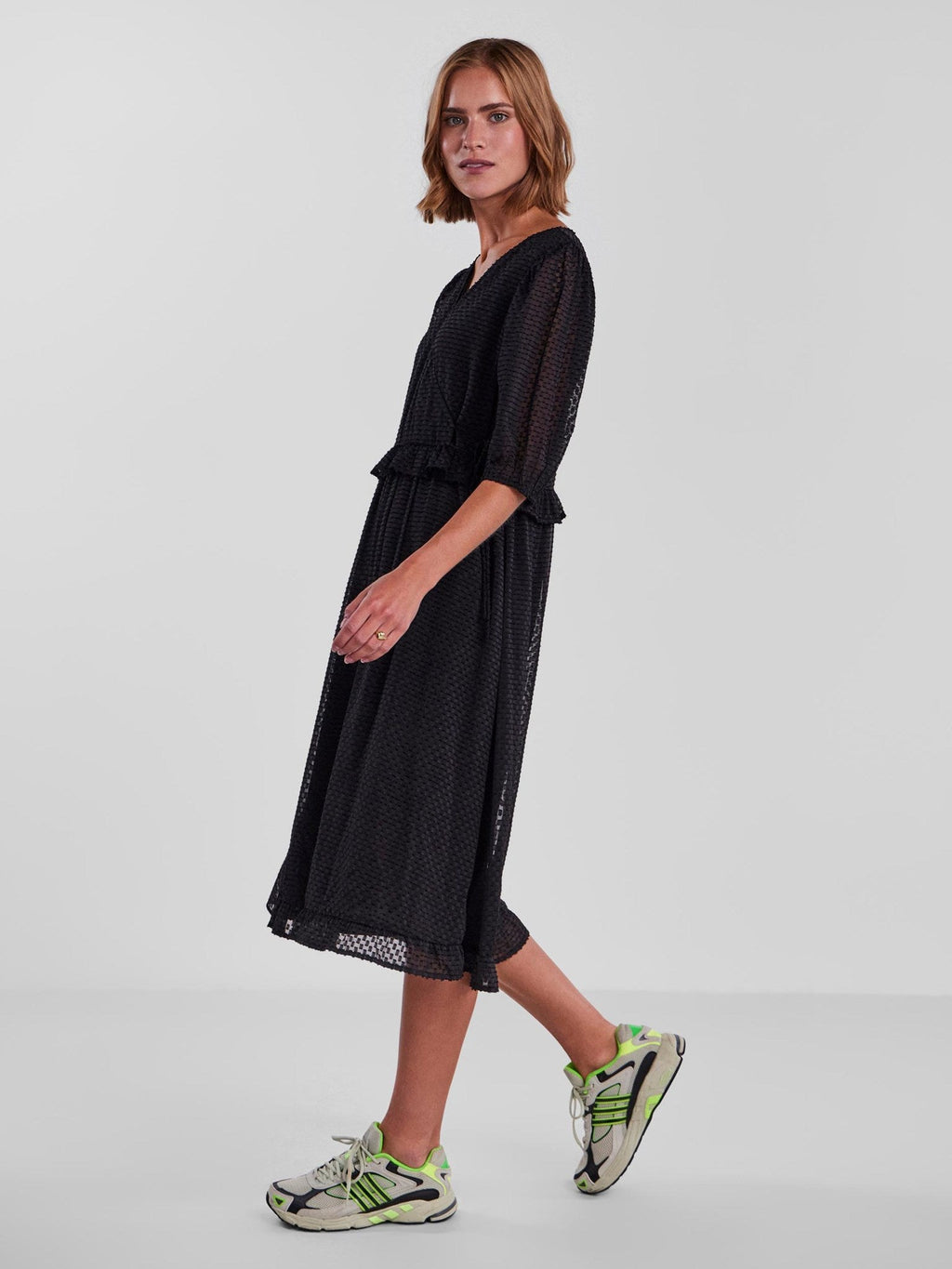 Šaty Agana midi - čierna