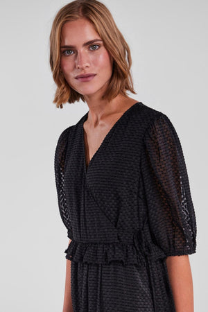 Šaty Agana midi - čierna