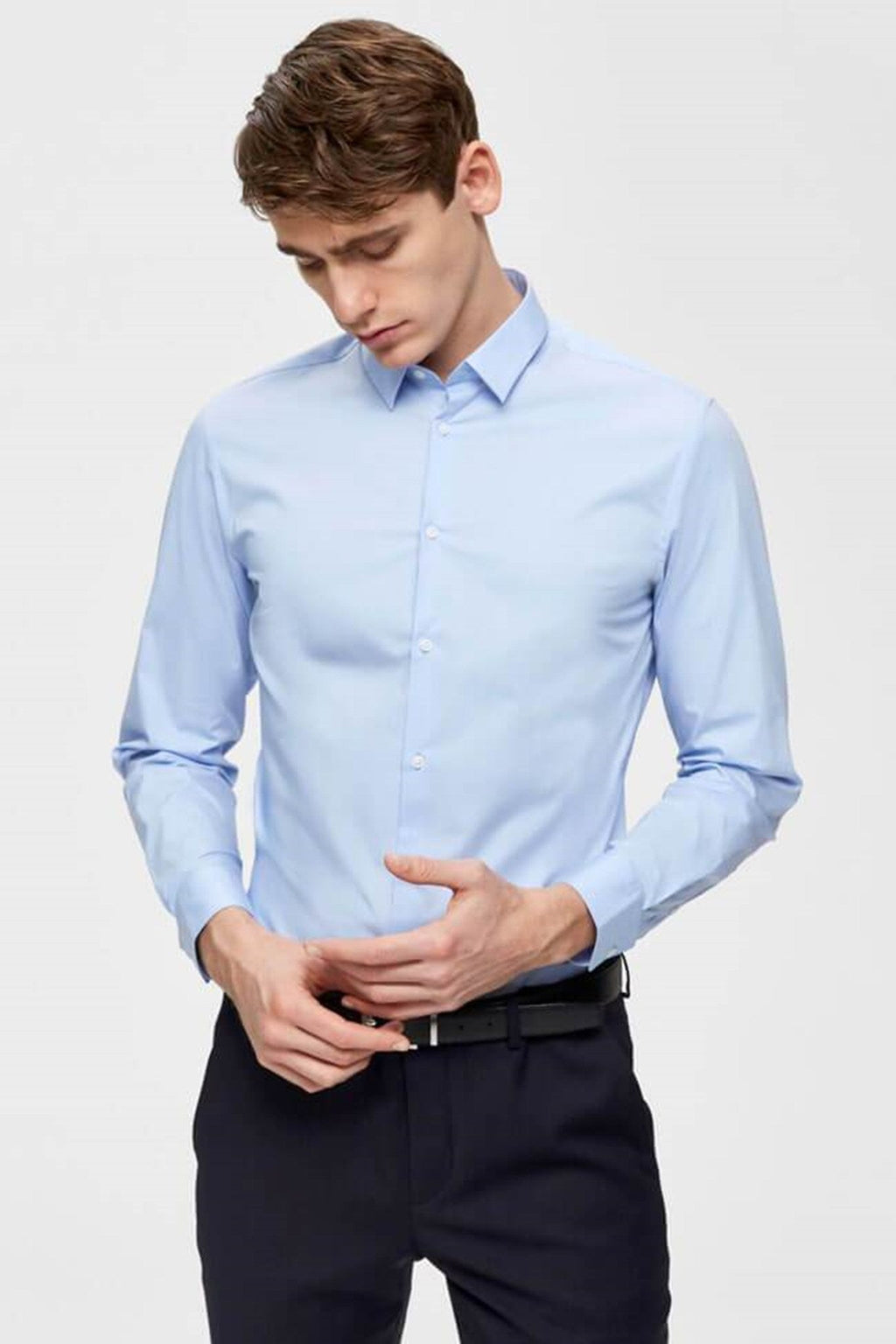 Preston košeľa Slim Fit - svetlo modrá