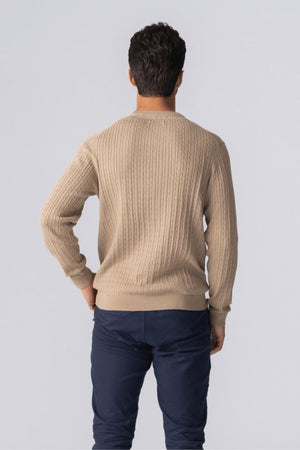 Pulóver Cable Knit - Sand