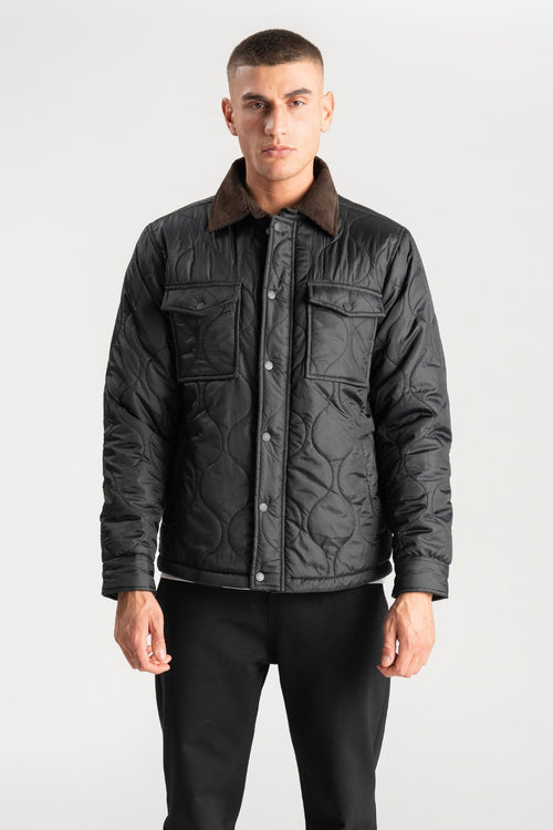 Quilted Jacket - Black - TeeShoppen Group™