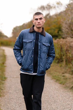 Quilted Jacket - Navy