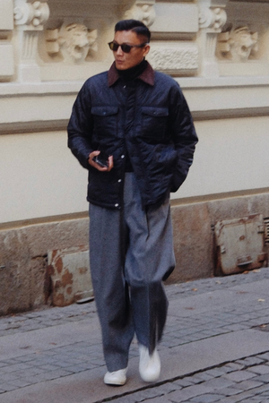 Quilted Jacket - Navy