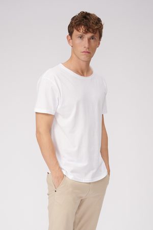 Deep Neck T-shirt - White