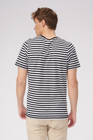 Nørregade Stripe - Sort-Hvid - TeeShoppen - Sort