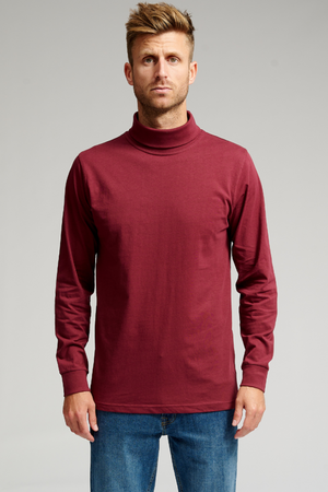 Roll collar sweater - Burgundy Red
