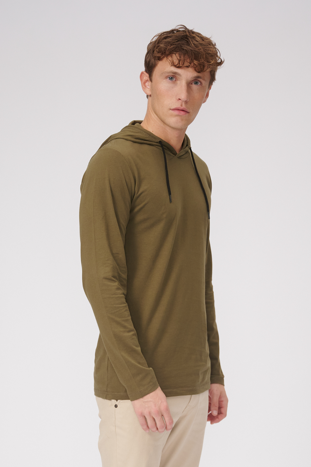 Hoodie éadrom - Olive