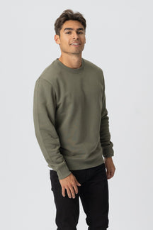 Mikina Crewneck - Army Green