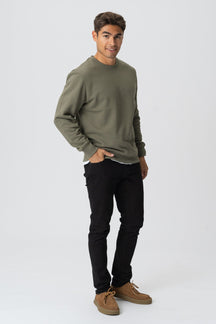 Mikina Crewneck - Army Green