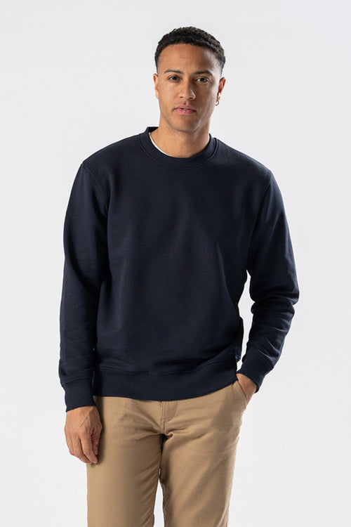 Sweatshirt Crewneck - Navy - TeeShoppen Group™ - Shirt - TeeShoppen