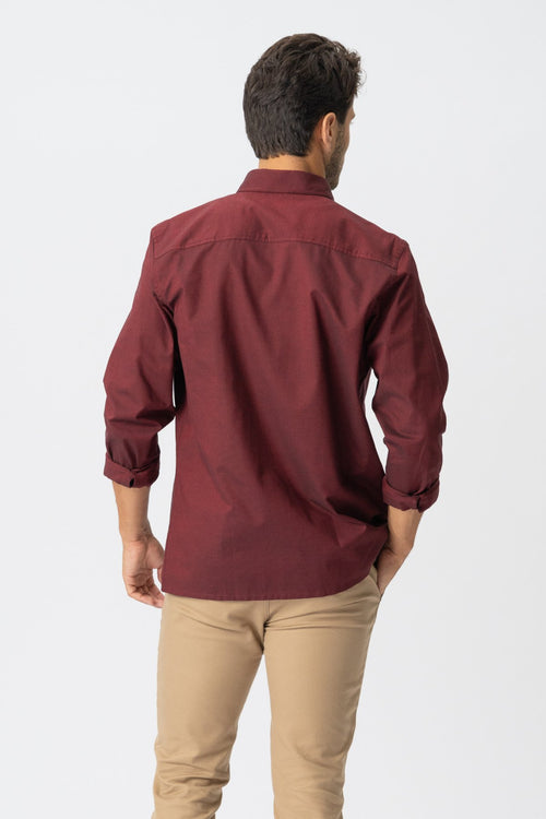 The Original Performance Oxford Shirt™️ - Bordeaux - TeeShoppen Group™