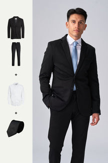 The Original Performance Suit™️ (Black) + Shirt & Tie - Package Deal