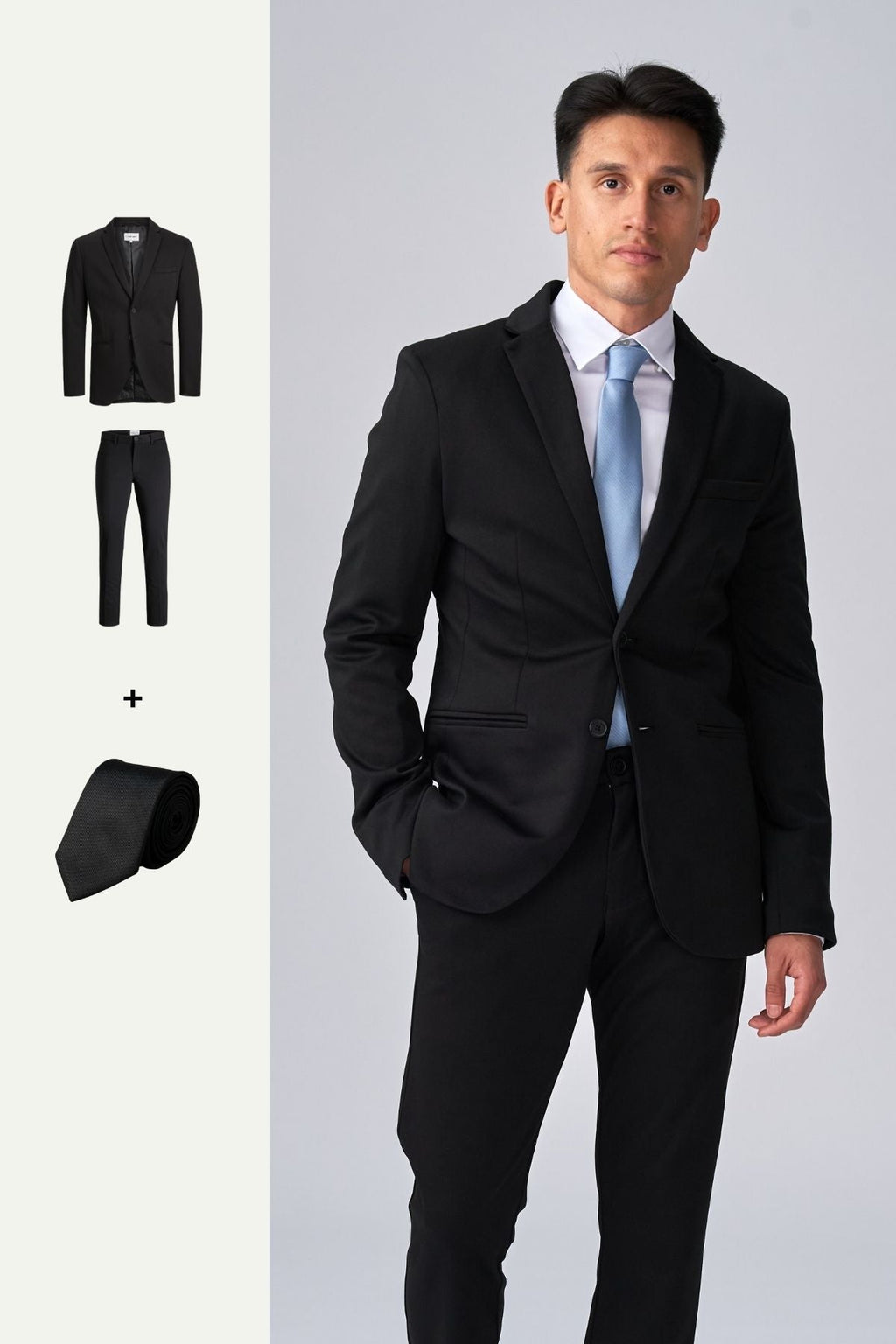 The Original Performance Suit™️ (Black) + Tie - Package Deal