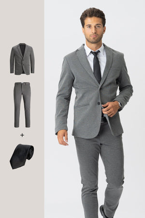 The Original Performance Suit™️ (Dark Grey) + Tie - Package Deal