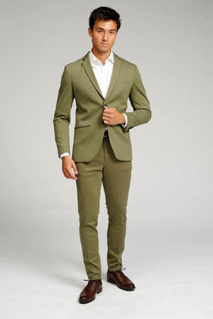 The Original Performance Suit™️ (Olive) + Tie - Package Deal