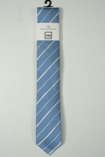 领带 - 浅蓝色条纹