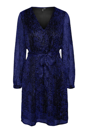 Nala V-neck Kjole - Sodalite Blue