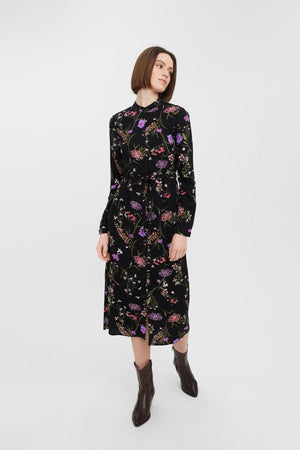 Gúna léine muinchille fada éasca - corcra