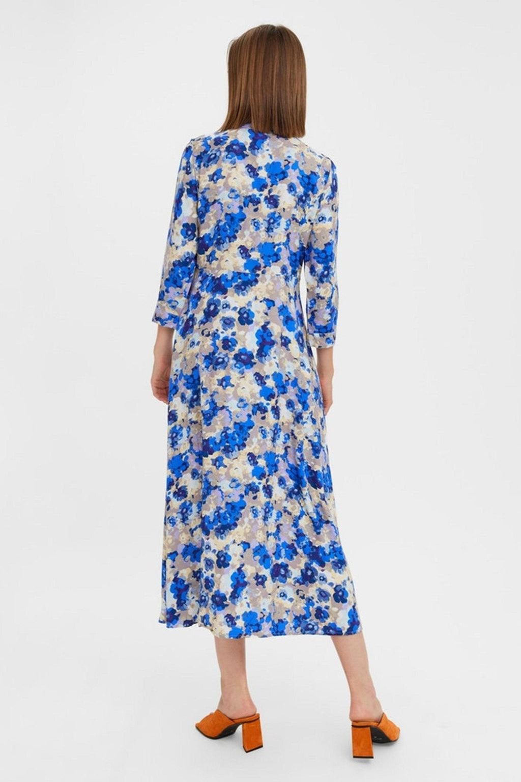 Elly 3/4 Shirt Dress - Nautical Blue