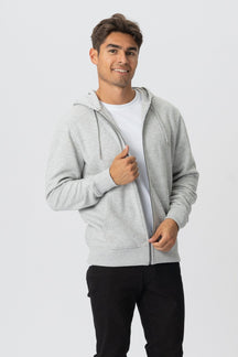 Mikina s kapucňou na zips - Ash Grey