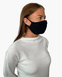 10 ks. Maska s látkou s 3 vrstvami - čierna (organická bavlna)