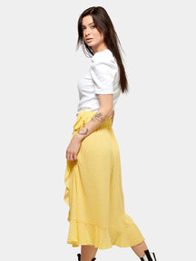 Anna isprekidana suknja - žuta
