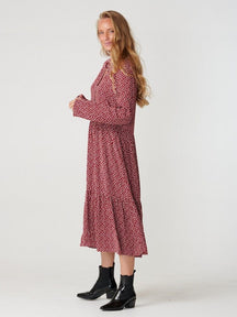 Šaty s dlhým rukávom Anna - Sundried Tomato
