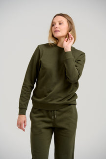 Basic Sweatsuit with Crewneck (Dark Green) - Package Deal (Women)