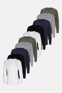 Basic Long Sleeve T-Shirt - Package Deal (9 pcs.)