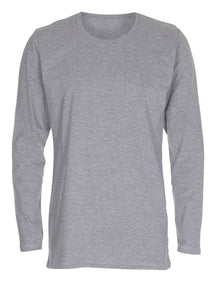 Basic Tričko s dlhým rukávom-šedá