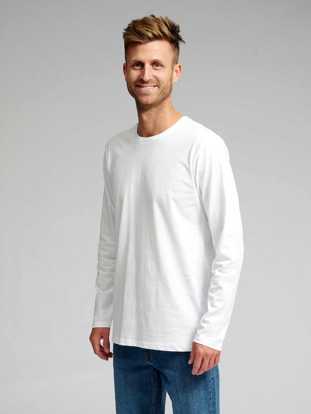 Osnovna majica s dugim rukavima-bijela