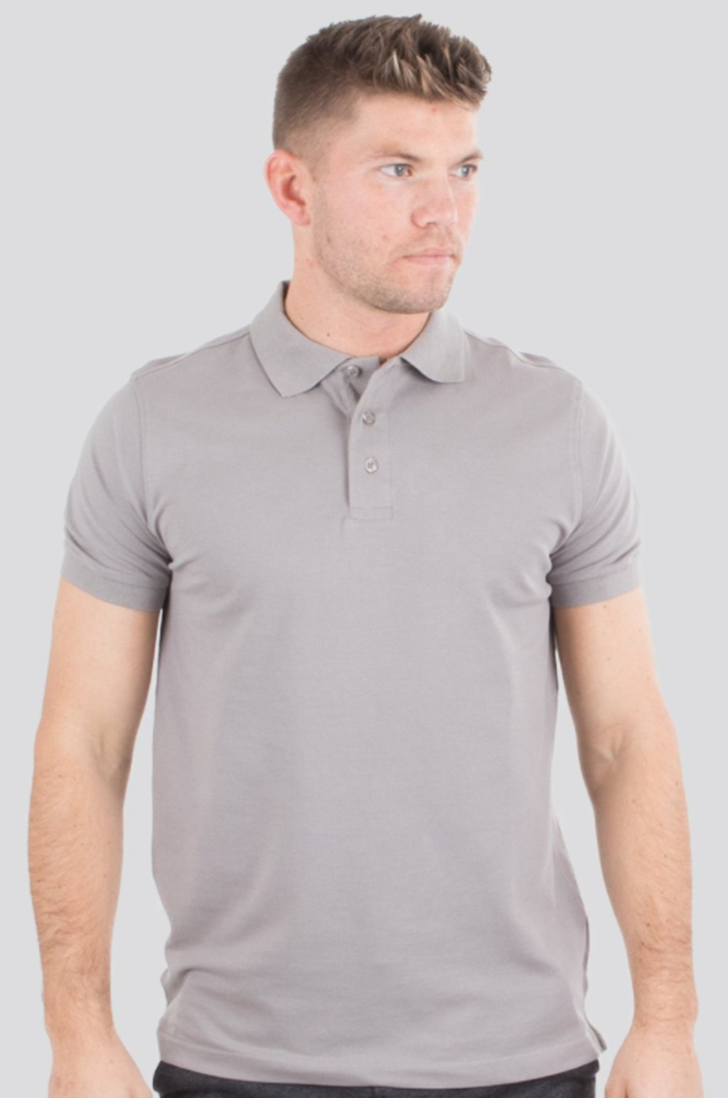 Basic Polo košeľa - sivá