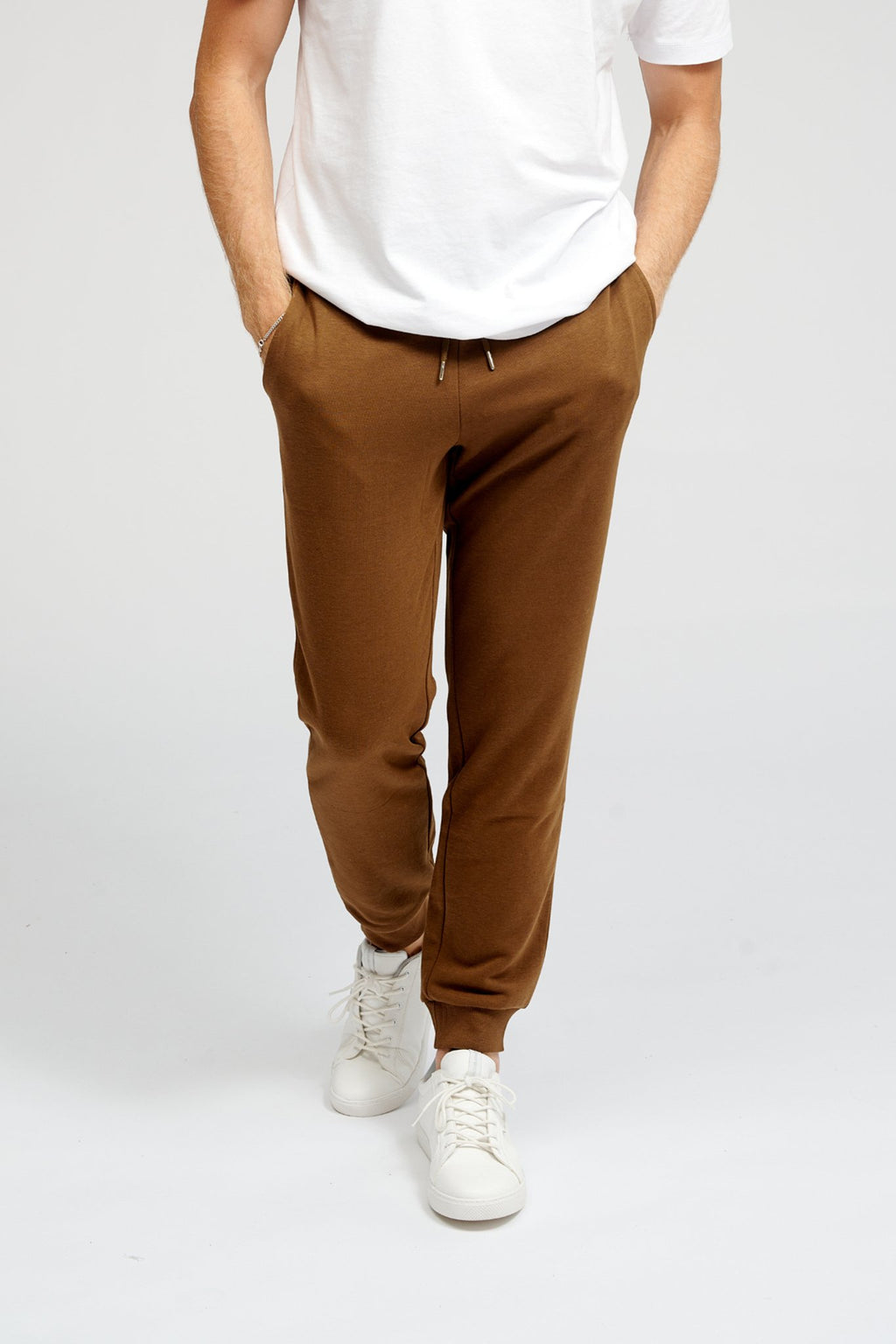 基本运动裤 - 棕色
