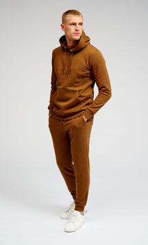 Basic Sweatsuit le hoodie (Brown) - Déileáil Pacáiste