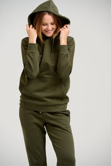 Basic Sweatsuit with Hoodie (Dark Green) - Package Deal (Women)