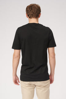 基本vneck T恤 - 黑色