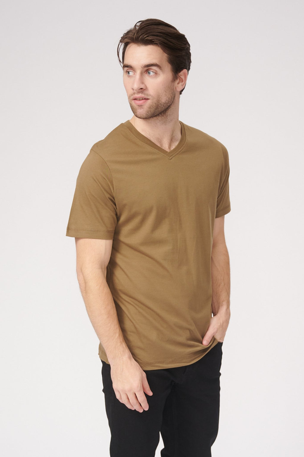 Basic Vneck t-shirt - Olive