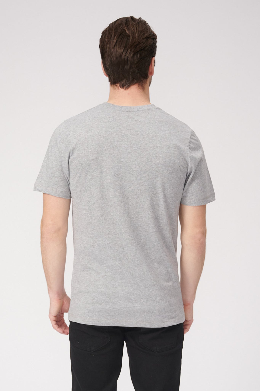 基本Vneck T恤 - 牛津灰色