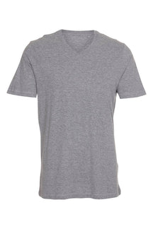 Basic Tričko Vneck - Oxford Grey