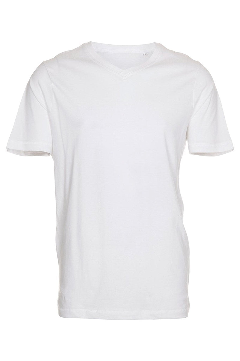 基本vneck T恤 - 白色