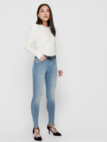 Blush Stredné džínsy - svetlo modrá džínsovina